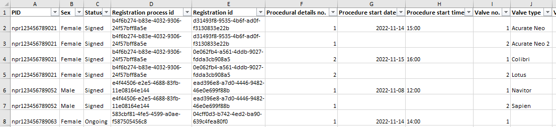 Excel export with repeatable sub forms