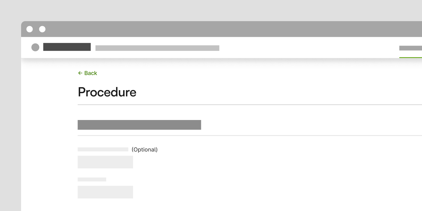 Example showing a form where everything is mandatory except for one optional field where the text (Optional) appears after the field